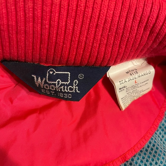 Vintage Woolrich full zip windbreaker Size large packable hood 80s retro - Picture 2 of 10